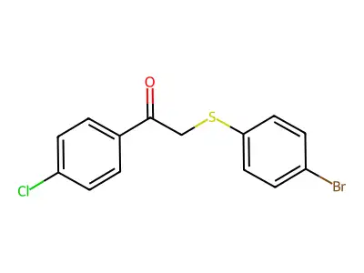 2-[(4-Bromophenyl)thio]-1-(4-chlorophenyl)ethanone structure