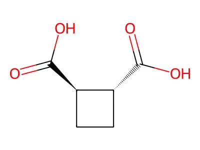 (1S,2S)-cyclobutane-1,2-dicarboxylic acid structure