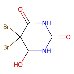 2,4(1H,3H)-Pyrimidinedione, 5,5-dibromodihydro-6-hydroxy- structure