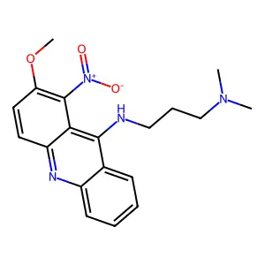 1,3-Propanediamine, N'-(2-methoxy-1-nitro-9-acridinyl)-N,N-dimethyl- structure