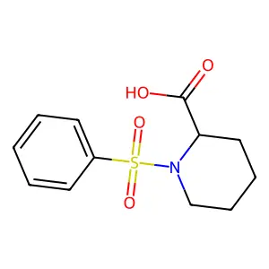 (S)-1-(Phenylsulfonyl)piperidine-2-carboxylic acid structure