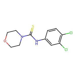 N-(3,4-dichlorophenyl)morpholine-4-carbothioamide structure