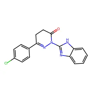 3(2H)-Pyridazinone, 4,5-dihydro-2-(1H-benzimidazol-2-yl)-6-(4-chlorophenyl)- structure