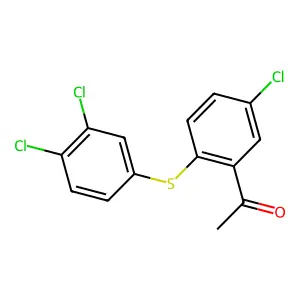 Ethanone, 1-[5-chloro-2-[(3,4-dichlorophenyl)thio]phenyl]- structure