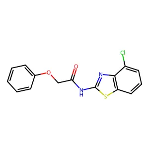 N-(4-chloro-1,3-benzothiazol-2-yl)-2-phenoxyacetamide structure