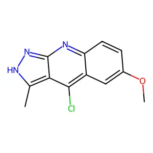 4-Chloro-6-methoxy-3-methyl-1H-pyrazolo[3,4-b]quinoline structure