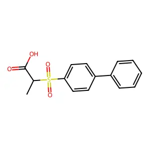 2-(4-Phenylphenyl)sulfonylpropanoic acid structure