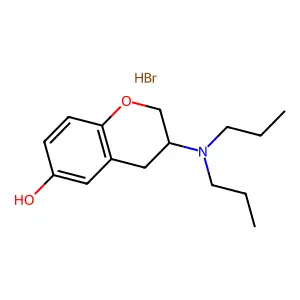 3-(dipropylamino)-3,4-dihydro-2H-chromen-6-ol hydrobromide structure