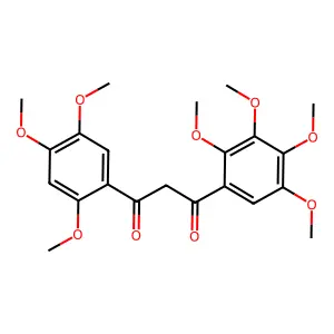 beta-Hydroxy-2,3,4,5,2',4',5'-heptamethoxychalcone structure
