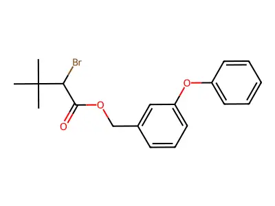 (3-Phenoxyphenyl)methyl 2-bromo-3,3-dimethylbutanoate structure