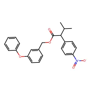 (3-Phenoxyphenyl)methyl 3-methyl-2-(4-nitrophenyl)butanoate structure