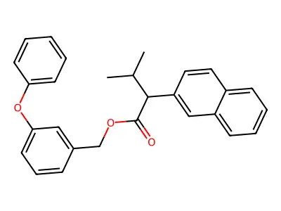 m-Phenoxybenzyl-alpha-isopropyl-2-naphthalinacetate structure