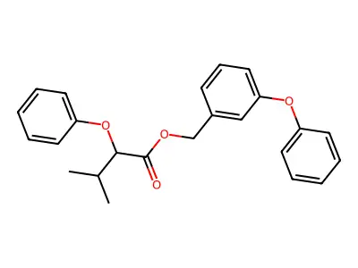 Butanoic acid, 3-methyl-2-phenoxy-, (3-phenoxyphenyl)methyl ester structure