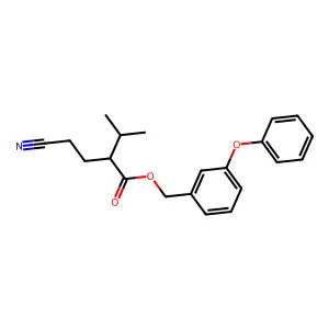 (3-Phenoxyphenyl)methyl 2-(2-cyanoethyl)-3-methylbutanoate structure