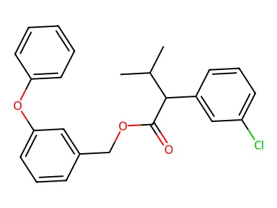 (3-phenoxyphenyl)methyl 2-(3-chlorophenyl)-3-methylbutanoate structure