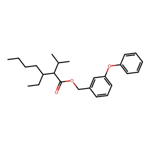 3-Ethyl-2-propan-2-ylheptanoic acid (3-phenoxyphenyl)methyl ester structure