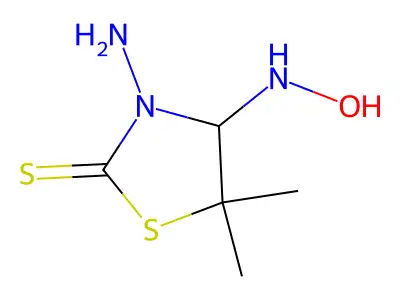 3-Amino-4-(hydroxyamino)-5,5-dimethyl-1,3-thiazolidine-2-thione structure