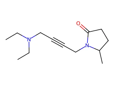 2-Pyrrolidinone, 1-[4-(diethylamino)-2-butynyl]-5-methyl- structure