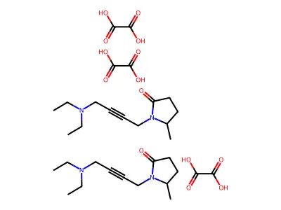 2-Pyrrolidinone, 1-(4-(diethylamino)-2-butynyl)-5-methyl-, ethanedioate (2:3) structure