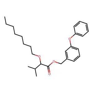 (3-Phenoxyphenyl)methyl 3-methyl-2-octoxybutanoate structure