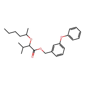 Butanoic acid, 2-(sec-hexyloxy)-3-methyl-, (3-phenoxyphenyl)methyl ester structure