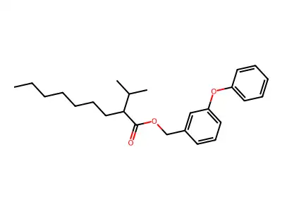 Nonanoic acid, 2-(1-methylethyl)-, (3-phenoxyphenyl)methyl ester structure