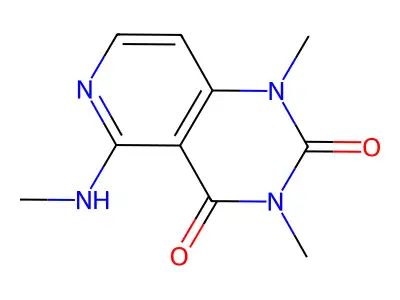 Pyrido(4,3-d)pyrimidine-2,4(1H,3H)-dione, 1,3-dimethyl-5-(methylamino)- structure