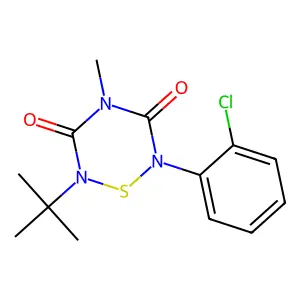 2H-1,2,4,6-Thiatriazine-3,5(4H,6H)-dione, 2-(2-chlorophenyl)-6-(1,1-dimethylethyl)-4-methyl- structure