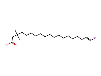 19-Iodo-3,3-dimethyl-18-nonadecenoic acid structure