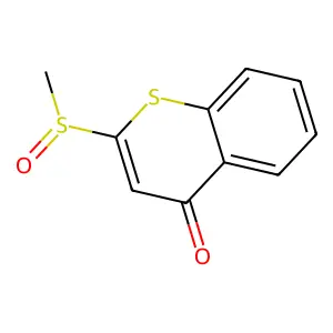 4H-1-Benzothiopyran-4-one, 2-(methylsulfinyl)- structure