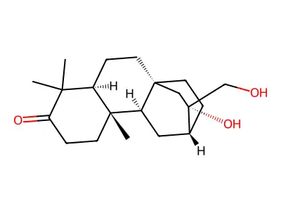 ent-16S,17-Dihydroxyatisan-3-one structure