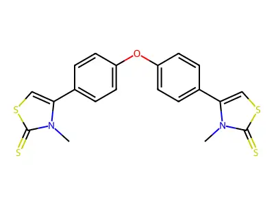 3-Methyl-4-{4-[4-(3-methyl-2-sulfanylidene-2,3-dihydro-1,3-thiazol-4-yl)phenoxy]phenyl}-2,3-dihydro-1,3-thiazole-2-thione structure