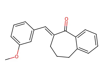 6-[(3-methoxyphenyl)methylidene]-8,9-dihydro-7H-benzo[7]annulen-5-one structure