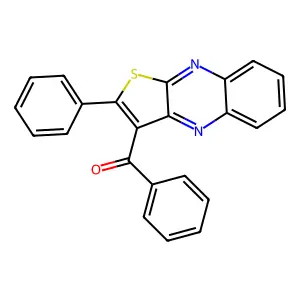 Phenyl-(2-phenylthieno[3,2-b]quinoxalin-3-yl)methanone structure