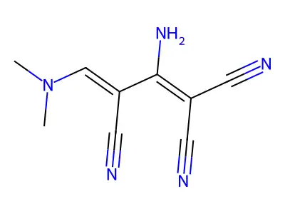 2-Amino-4-(dimethylamino)-1,3-butadiene-1,1,3-tricarbonitrile structure