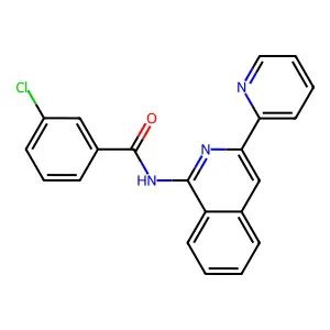 3-Chloro-N-[3-(2-pyridinyl)-1-isoquinolinyl]benzamide structure