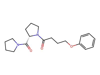 Pyrrolidine, 1-(1-oxo-4-phenoxybutyl)-2-(1-pyrrolidinylcarbonyl)-, (S)- structure