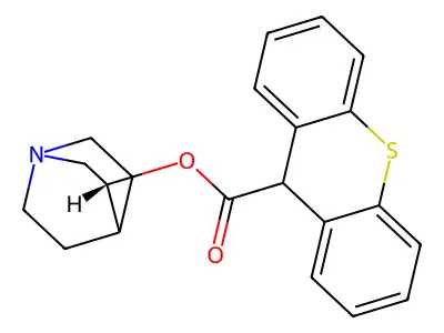 9H-Thioxanthene-9-carboxylic acid, 1-azabicyclo(2.2.2)oct-3-yl ester, (R)- structure