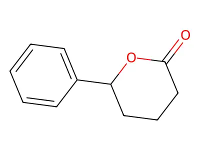 6-phenyltetrahydro-2H-pyran-2-one structure