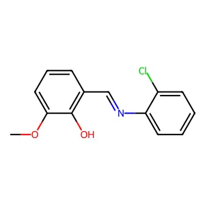 2-Chloro-N-(2-hydroxy-3-methoxybenzylidene)aniline structure