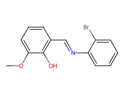 2-[[(2-Bromophenyl)imino]methyl]-6-methoxyphenol structure