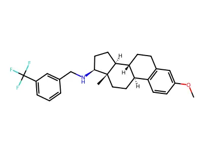 3-Methoxy-N-((3-(trifluoromethyl)phenyl)methyl)estra-1,3,5(10)-trien-17-amine (17beta)- structure