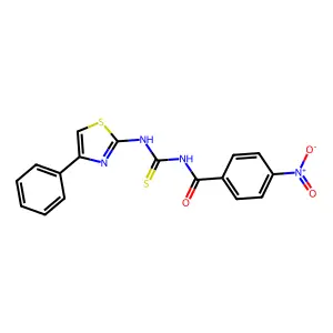 4-nitro-N-[(4-phenyl-1,3-thiazol-2-yl)carbamothioyl]benzamide structure