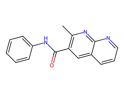 2-methyl-N-phenyl-1,8-naphthyridine-3-carboxamide structure