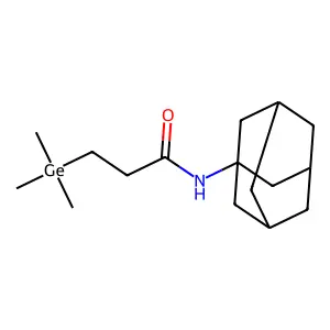 Propanamide, N-(tricyclo(3.3.1.1(sup 3,7))dec-1-yl)-3-(trimethylgermyl)- structure