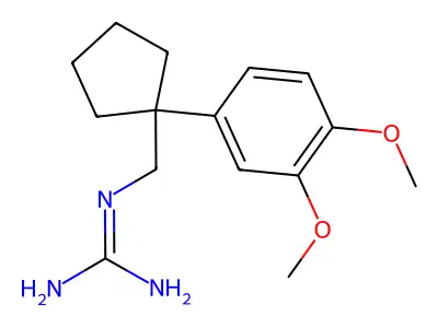 2-[[1-(3,4-Dimethoxyphenyl)cyclopentyl]methyl]guanidine structure