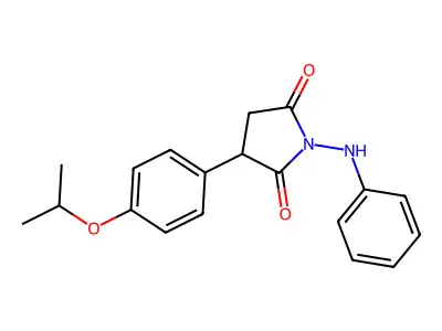 2,5-Pyrrolidinedione, 3-[4-(1-methylethoxy)phenyl]-1-(phenylamino)- structure
