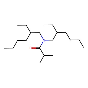 N,N-bis(2-ethylhexyl)-2-methylpropanamide structure