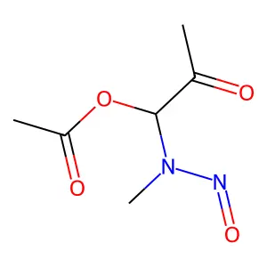 N-Methyl-N-(1-acetoxy-2-oxopropyl)nitrosamine structure