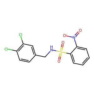 N-(3,4-dichlorobenzyl)-2-nitrobenzenesulfonamide structure